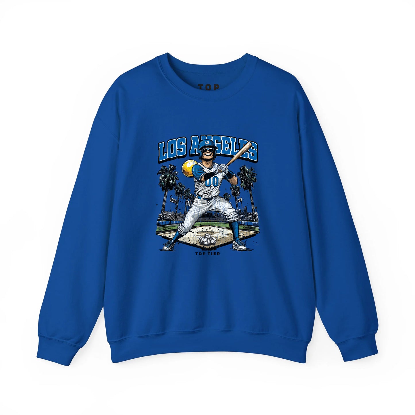 Los Angeles Baseball Blue Crewneck TOP TIER. Premium Sports Apparel, T-shirts, Merch, Threads and Street