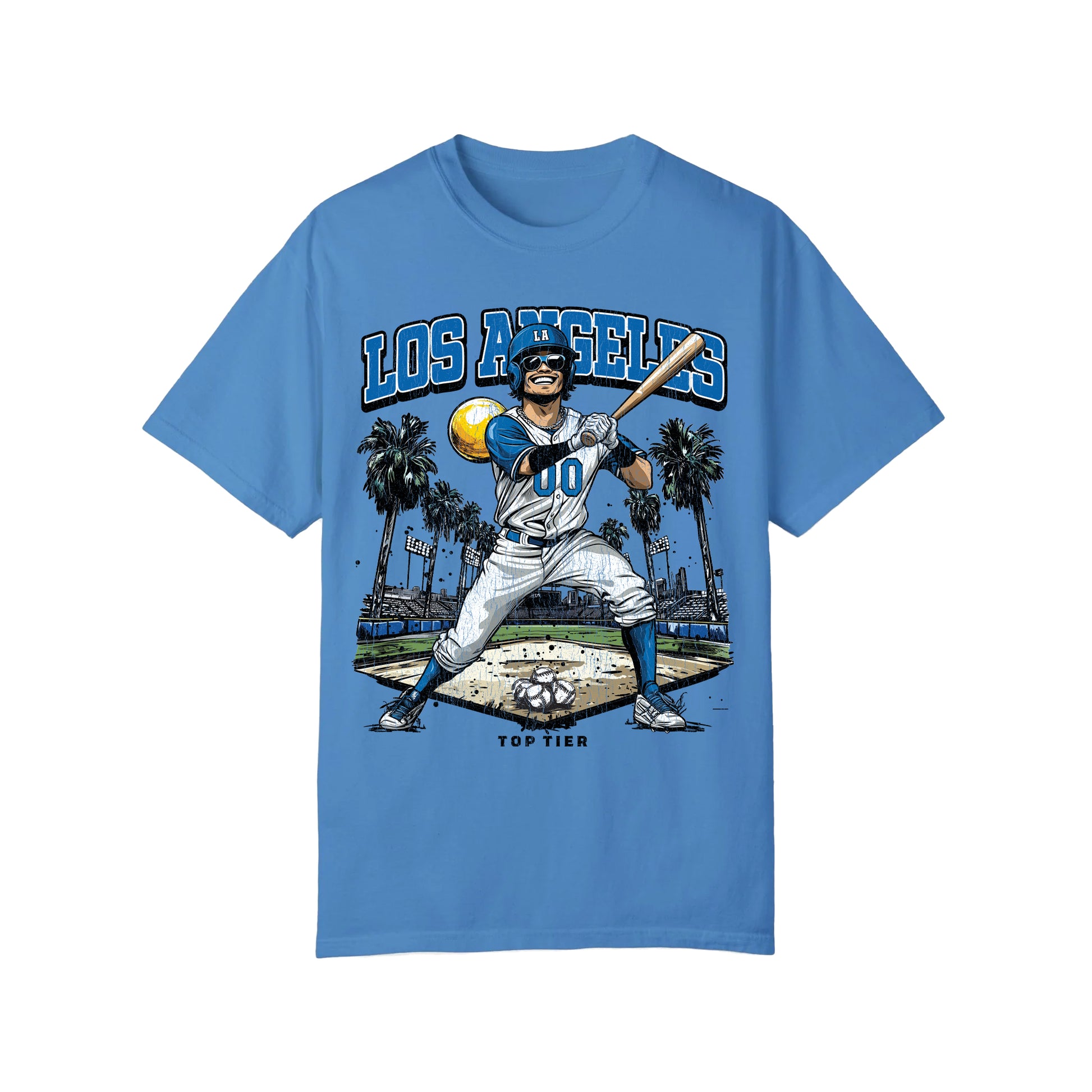 Los Angeles Baseball Blue Tshirt TOP TIER. Premium Sports Apparel, T-shirts, Merch, Threads and Street