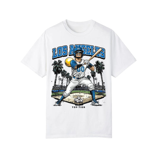 Los Angeles Baseball White Tshirt TOP TIER. Premium Sports Apparel, T-shirts, Merch, Threads and Street
