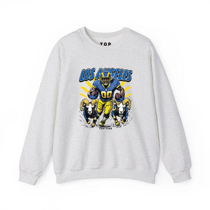 Los Angeles Football Crewneck Ash Tshirt TOP TIER. Premium Sports Apparel, T-shirts, Merch, Threads and Street
