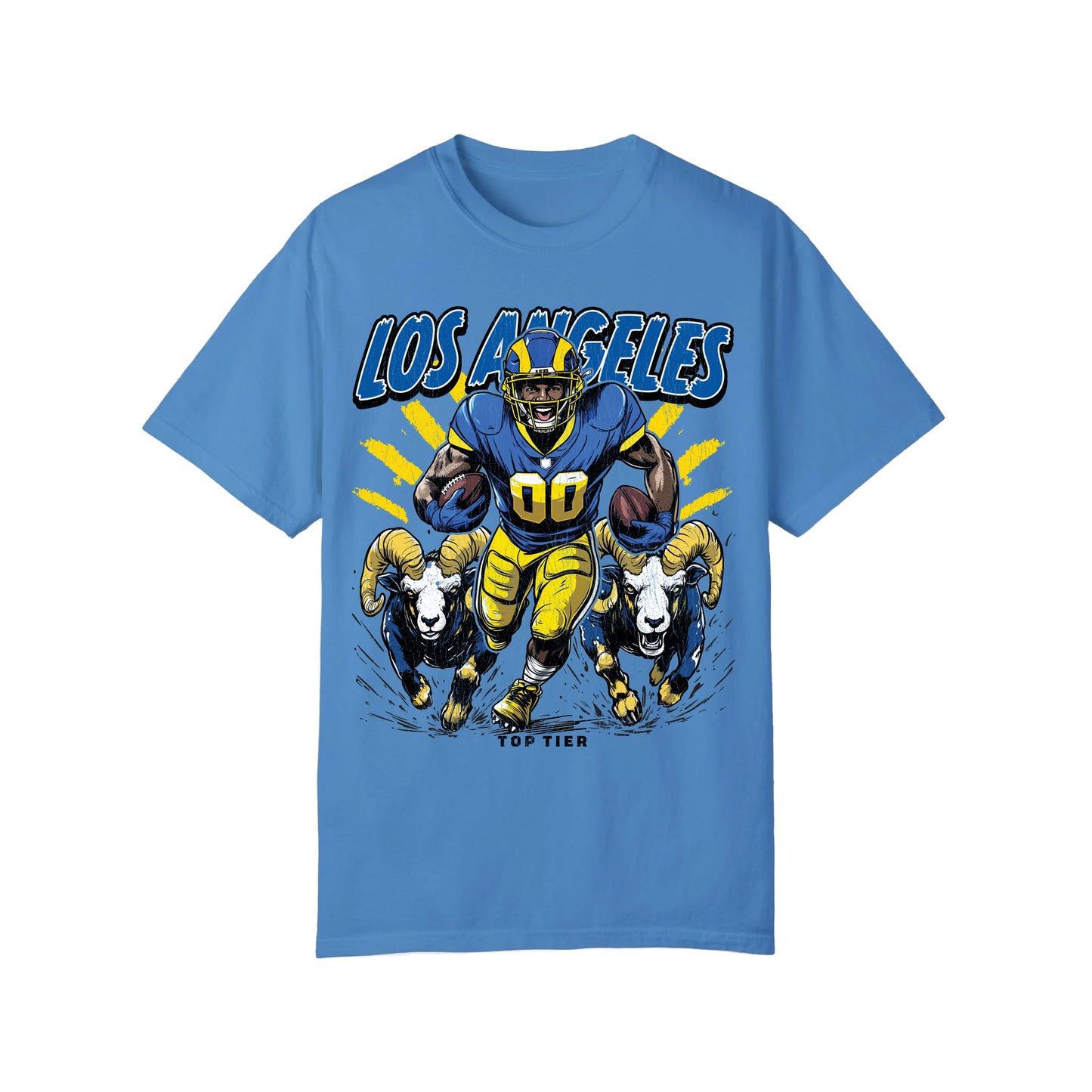 Los Angeles Football Blue Tshirt TOP TIER. Premium Sports Apparel, T-shirts, Merch, Threads and Street