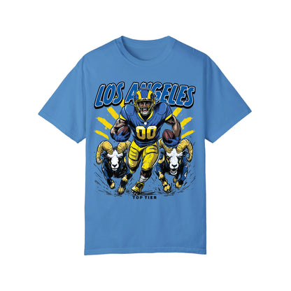 Los Angeles Football Blue Tshirt TOP TIER. Premium Sports Apparel, T-shirts, Merch, Threads and Street