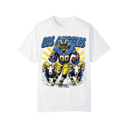 Los Angeles Football White Tshirt TOP TIER. Premium Sports Apparel, T-shirts, Merch, Threads and Street