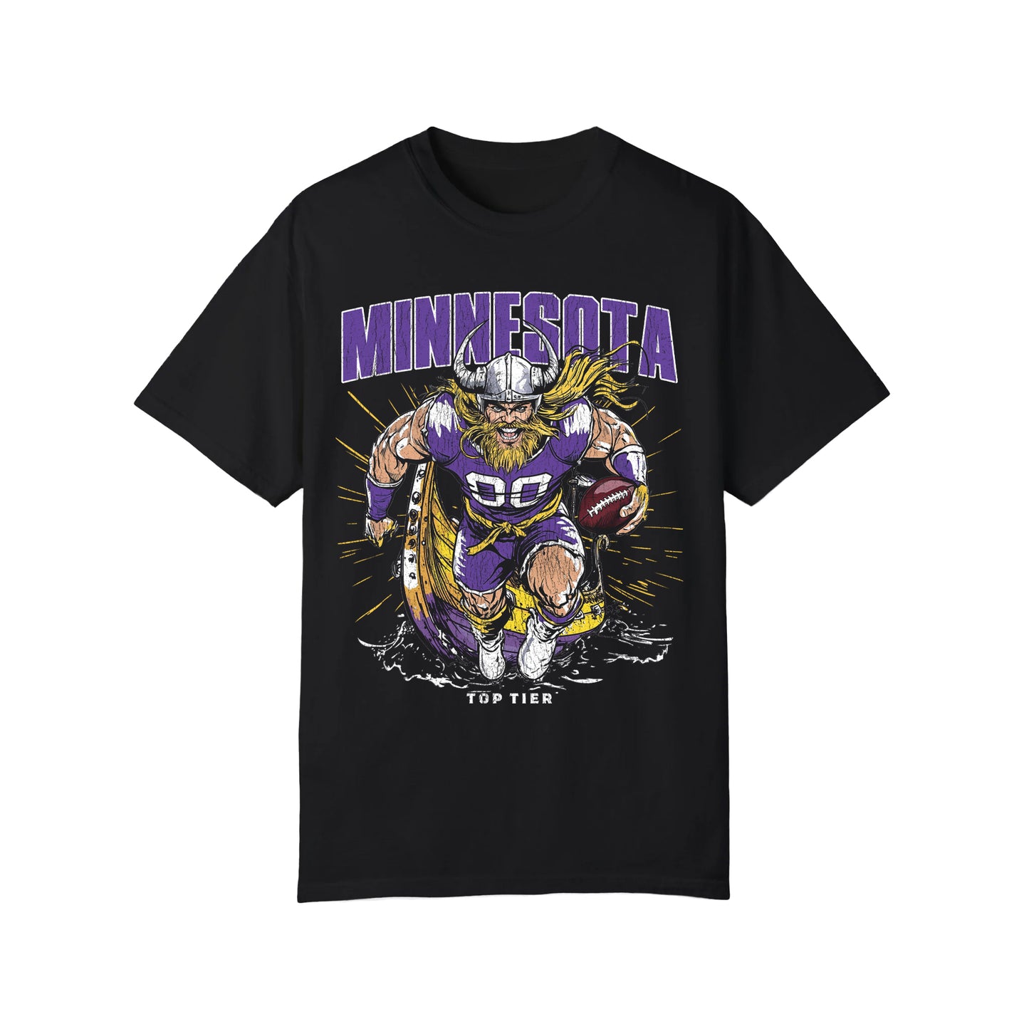 Minnesota Football Black Tshirt TOP TIER. Premium Sports Apparel, T-shirts, Merch, Threads and Crewneck
