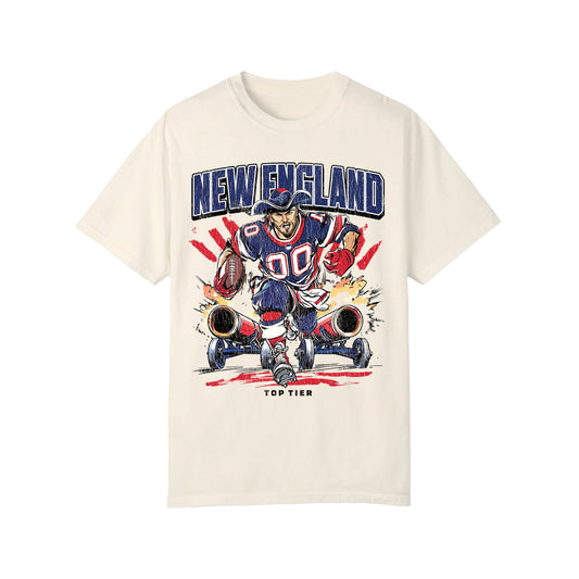 New England Football Ivory Tshirt TOP TIER. Premium Sports Apparel, T-shirts, Merch, Threads and Crewneck