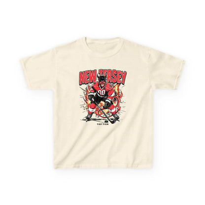 New Jersey Hockey Kids Natural Tshirt TOP TIER. Premium Sports Apparel, T-shirts, Merch, Threads and Street