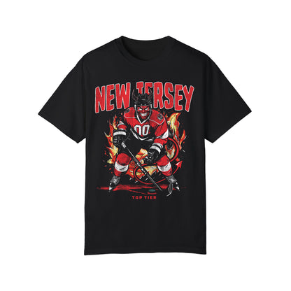 New Jersey Hockey Black Tshirt TOP TIER. Premium Sports Apparel, T-shirts, Merch, Threads and Street
