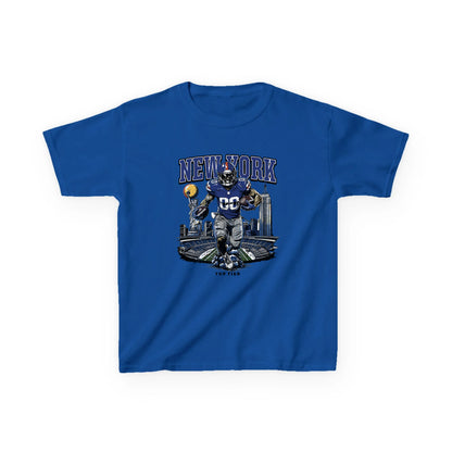 New York Football Blue Kids T-shirt TOP TIER. Premium Sports Apparel, T-shirts, Merch, Threads and Street