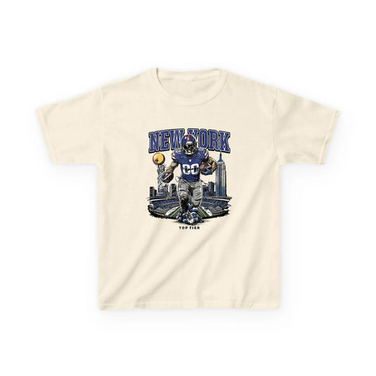 New York Football Natural Kids T-shirt TOP TIER. Premium Sports Apparel, T-shirts, Merch, Threads and Street