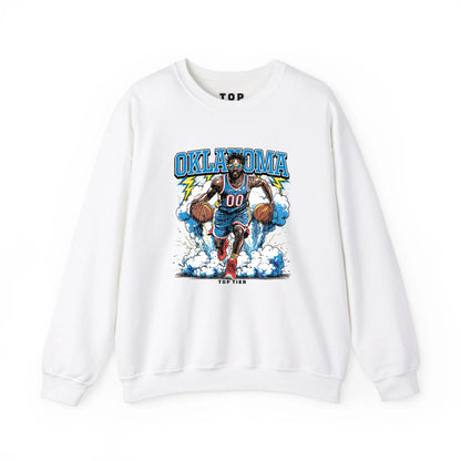 Oklahoma City Basketball White Crewneck Tshirt TOP TIER. Premium Sports Apparel, T-shirts, Merch, Threads and Street