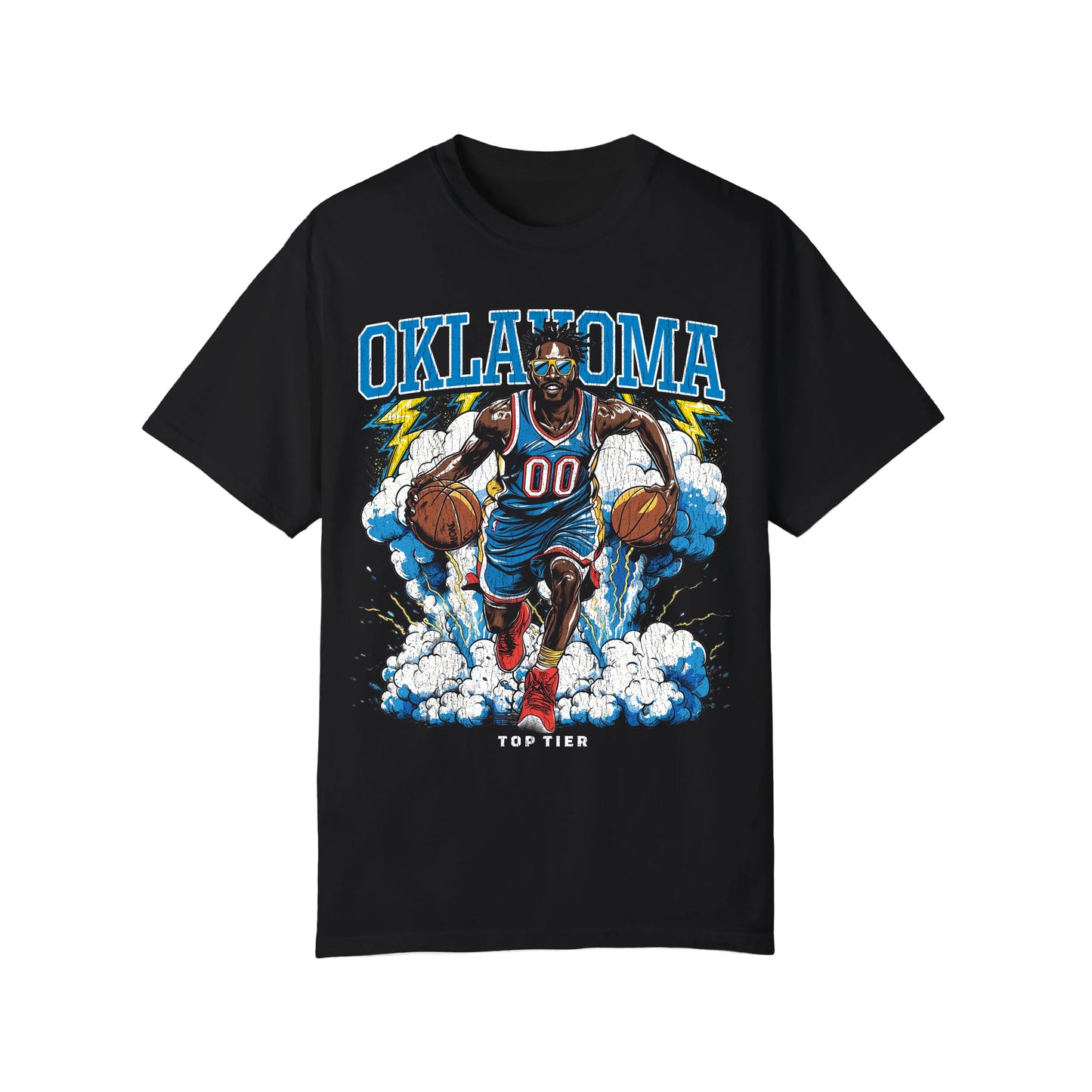 Oklahoma City Basketball Black Tshirt TOP TIER. Premium Sports Apparel, T-shirts, Merch, Threads and Street