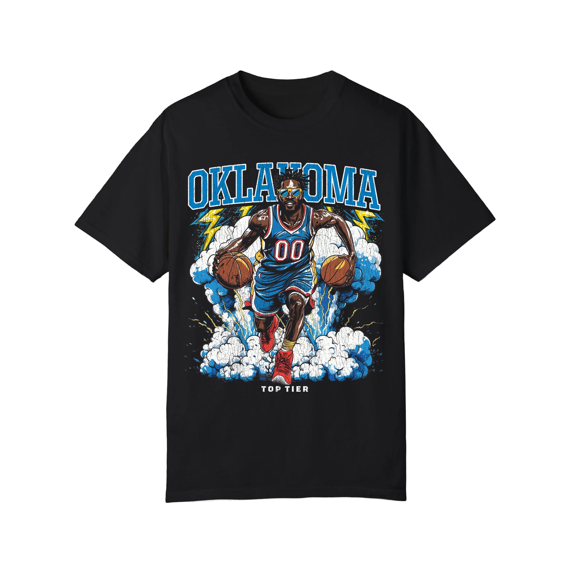 Oklahoma City Basketball Black Tshirt TOP TIER. Premium Sports Apparel, T-shirts, Merch, Threads and Street