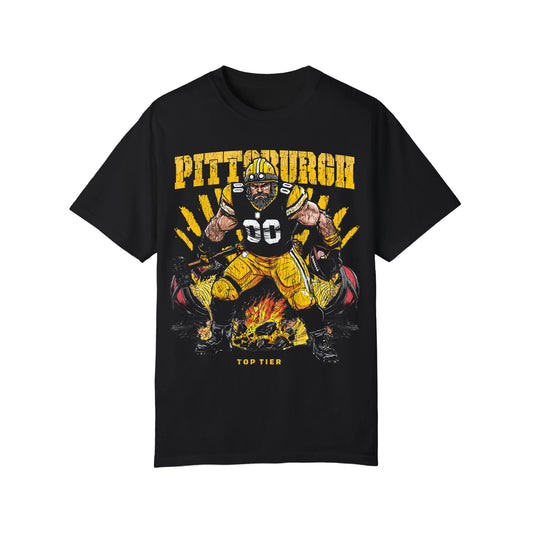 Pittsburgh Football Black Tshirt TOP TIER. Premium Sports Apparel, T-shirts, Merch, Threads and Street